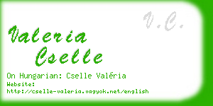 valeria cselle business card