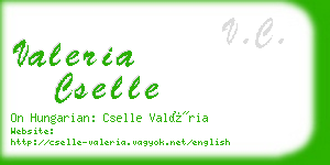 valeria cselle business card